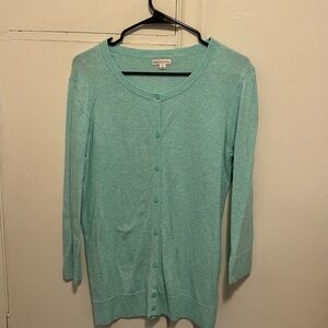 3/4 sleeve button up cardigan